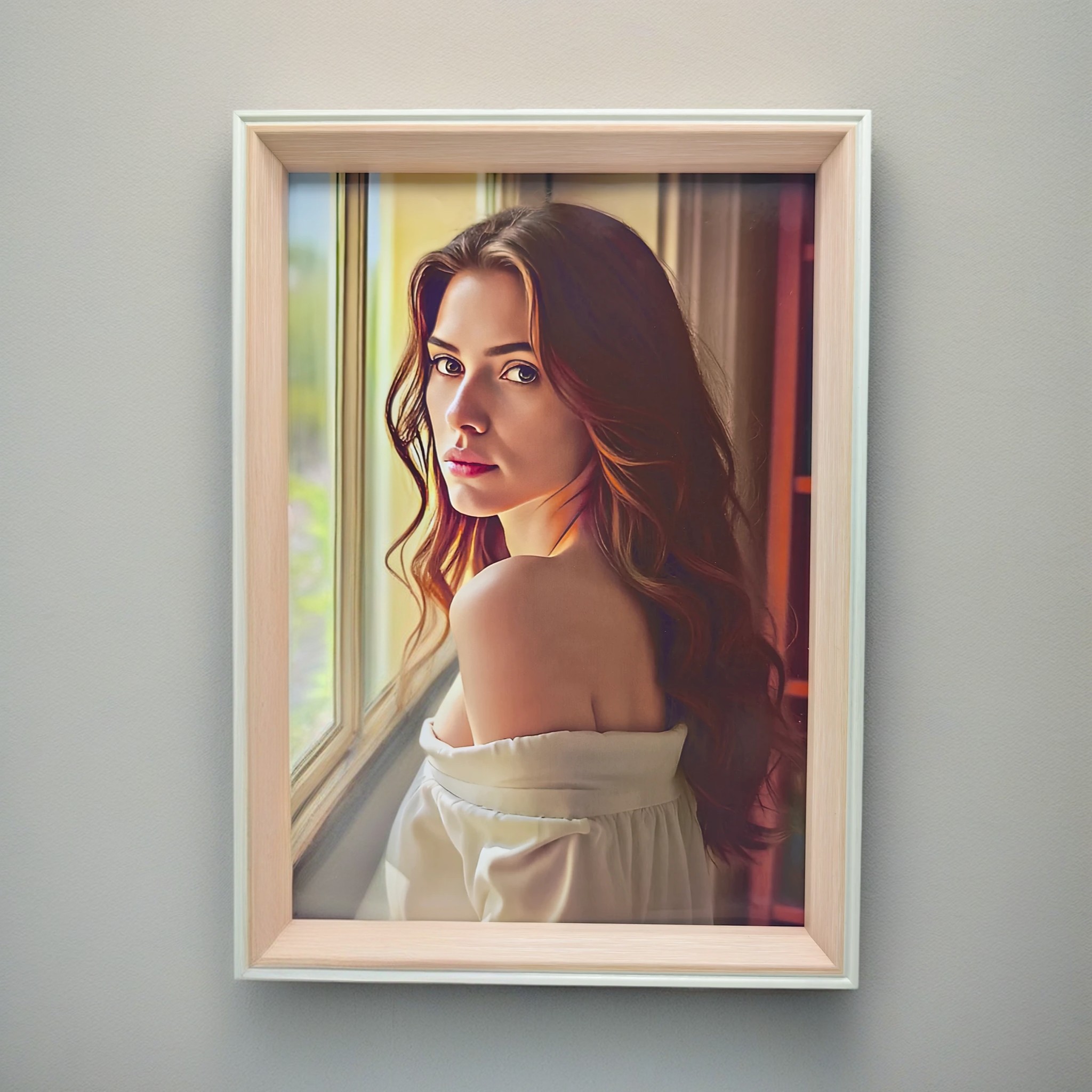 A4 vertical white&pink frame I Art & Personalized - Image 4