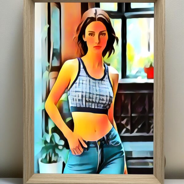 A4 vertical wood4 frame I Art & Personalized