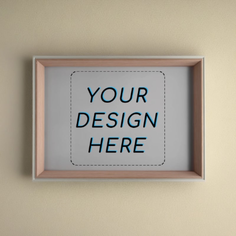 A4 horizontal white&pink frame I Art & Personalized - Image 2